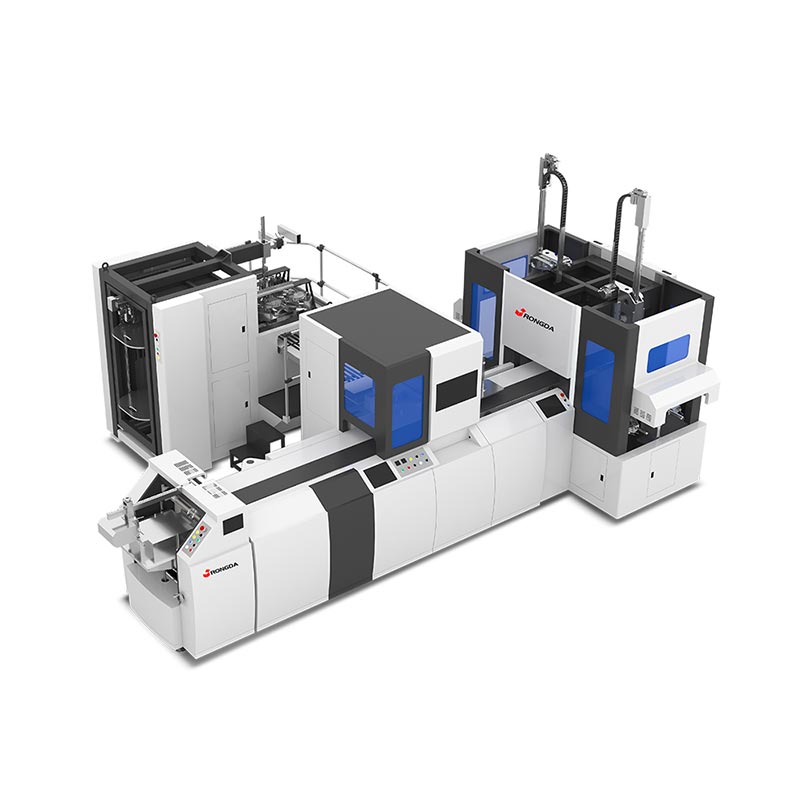 အလိုအလျောက် Double Station တောင့်တင်းသောသေတ္တာပြုလုပ်သည့်စက်